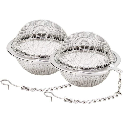 2PCS Stainless Steel Mesh Tea Infuser, 2.1 Inch Tea Ball, Strainer Tea Diffuser, Steeper for Filtering Tea small
