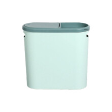Bathroom Small Trash Can With Lid, 2.6 Gallon Slim Garbage Can Bathroom With Press Top Lid, Rectangular Trash Bin Waste Basket For Toilet, Rv, Camper