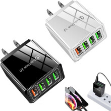 Hub de charge rapide USB 3.0 à 4 ports avec protections de sécurité et régulateur de tension, compatible avec tous les téléphones portables.