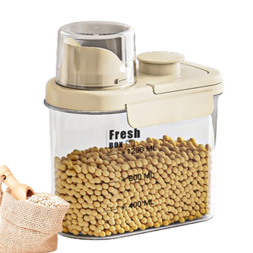 PET Bean Storage Container with Airtight Seal – 1200ml or 2