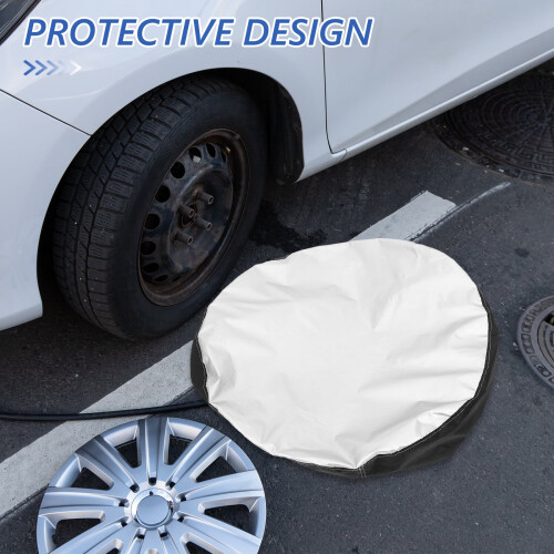EXHUMKY Rectangular Tire Cover for Outdoor Use Polyester 1