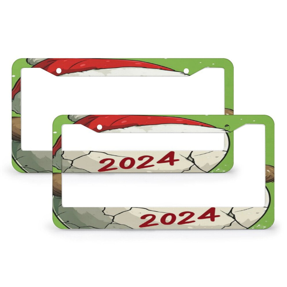 2 Pcs Sloth Peeking Egg License Plate Cover Â Cute Aluminum Frame, 2 Holes, Compatible With Usa/Canada Vehicles 9401284802273