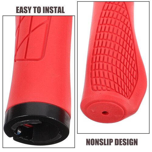 Cycle Handlebar Grips Bike Handlebar Grips Rubber Practical 1 Pair 2
