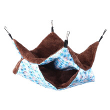 Double Layer Small Pet Hammock, Hanging Bed for Hamsters & Squirrels, Soft Warm Nest for Small Animals (18x11x3cm)