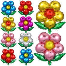 Lot de 10 ballons en aluminium de 45 cm (18 pouces) en forme de fleur, pour fĂŞtes, mariages et vacances (couleurs assorties)