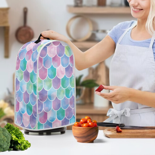 Mermaid Scale Art Blender Cover with Universal Handle 2