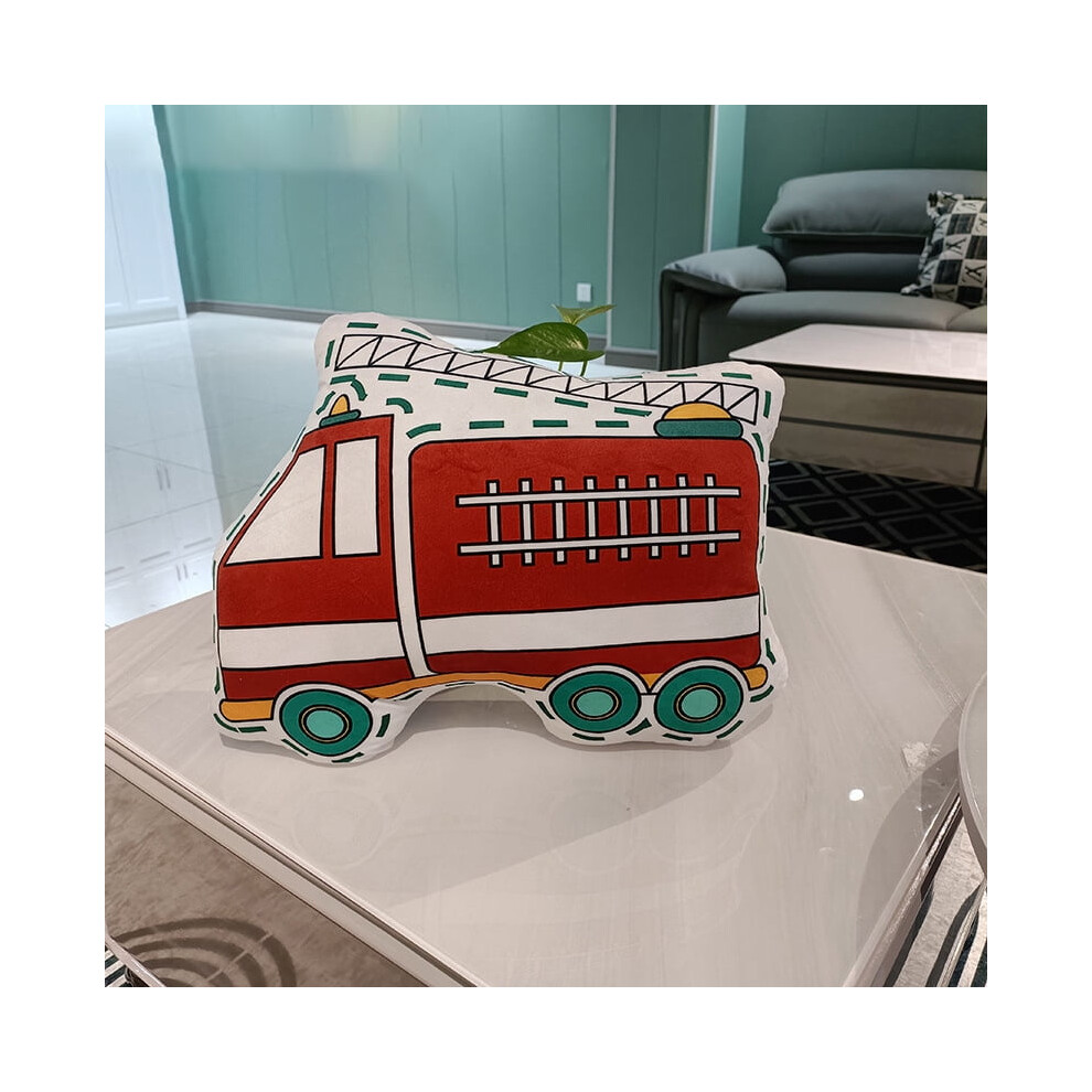 1Pcs Cute Fire truck Toy,Fire truck Toy for Birthday Gifts and Home Decor,Decorative Pillow for Couch Sofa (15.7 inch)