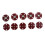 5 Sets Metal Sew on Press Studs Snap Fasteners Button 25mm red 7