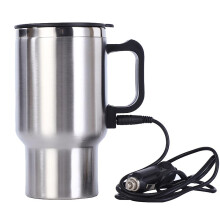 Mug isotherme 12 V pour voiture - Tasse à café et boissons chaudes en acier inoxydable - Chauffe-café de voyage avec isolation sous vide