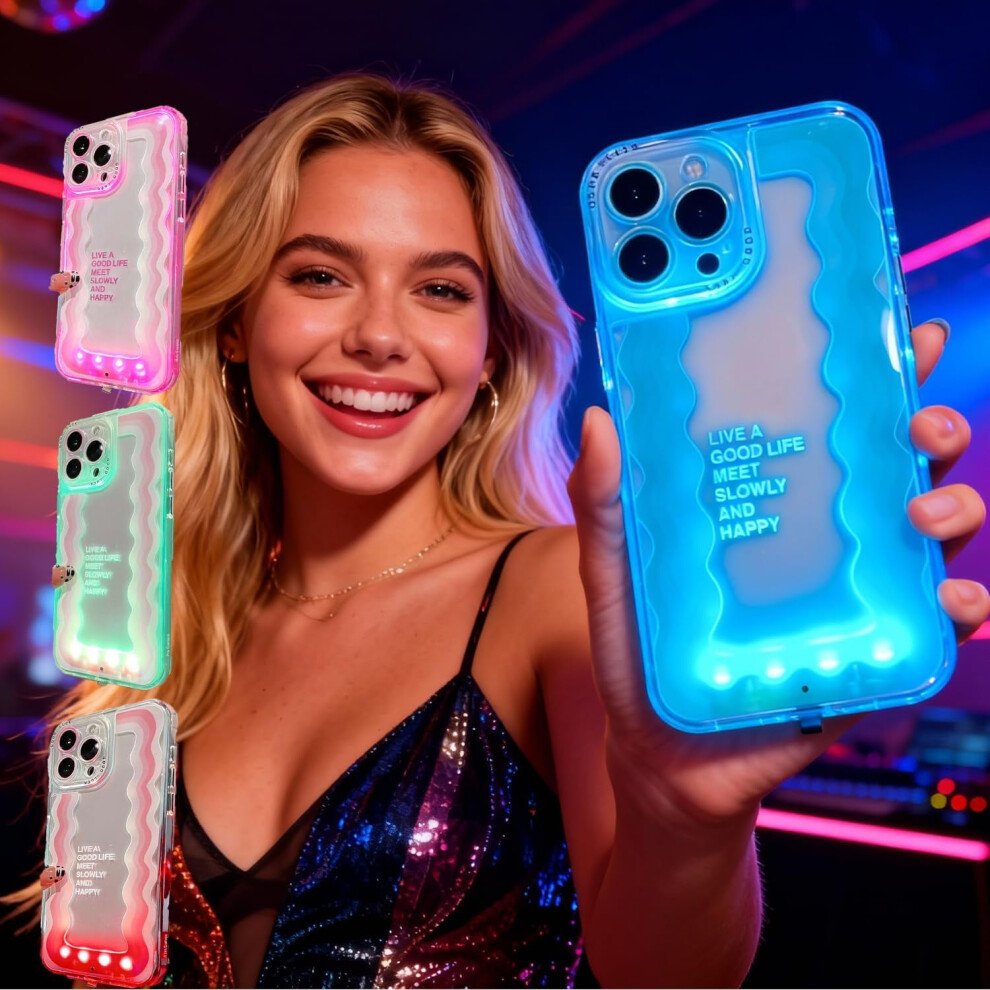 Led Bowknot Phone Case With Built-In Compatible With Iphone Xâ17, Flashy Protective Cover For Parties & Daily Use Light 9448483137270