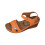 Πορτοκαλί γυναικεία σανδάλια θαλάσσης, τακούνια πλατφόρμας, fishstooth, ρυθμιζόμενο 1