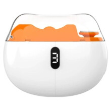 Electric Nail Clipper with Light & 2 Speeds, 2-in-1 Cutter/File, USB Rechargeable, Storage Compartment, Safe for Seniors & Adults (Orange, 3.1"x3.1")