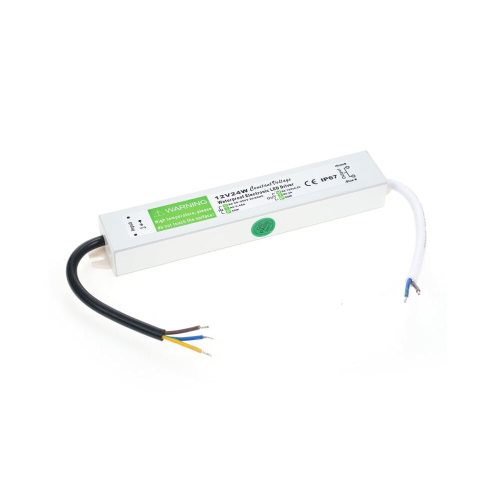 Waterproof Ip67 Led Driver 12V 24W, Ac 90Â250V To Dc 12V, For Led Strip, Lightbox, Signboard Â Compatible With Led Strips 9097180882497