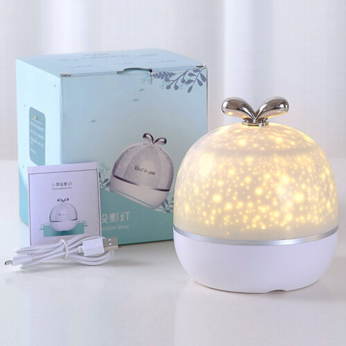 Projection Luminaire With Multi-Function Bedside Alarm Clock Lamp Star Projector Night Light 2