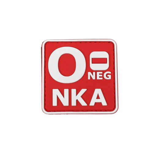Blood Type POS NKA Medical PVC Patch, 3D Rubber, Noctilucent