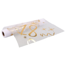 Gold Foil Mesh Table Runner For Birthday Party Festive Dining Table Decor Disposable Gold Table Runner Roll For 18th Anniversary Wedding