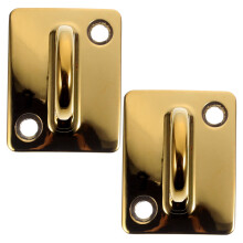 2Pcs Metal Guardrail Rope Hook Wall Mounted Hook in Golden for Storage