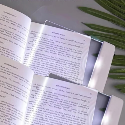 Multifunctional LED Flat-Panel Night Vision Reading Lamp, Bookmark Style, Compatible with Books – Clear Full-Page Light 2