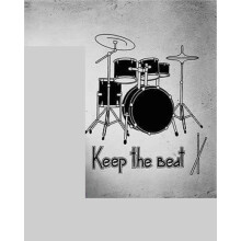 Wall Decal Music Art Rock Drum Rhythm oncert Beat Vinyl Stickers