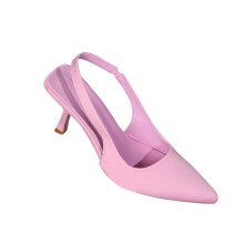 Low Kitten Heels Women's Slingback Dressy Pumps Pointed Closed Toe Ankle Strap Elegant Wedding Pumps Formal Comfortable Shoes Pink 43