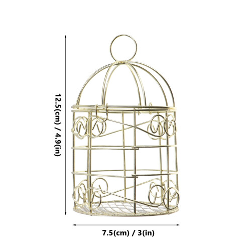 2 PCS Small Bird Cages for Parakeets Round Feeder Lightweight 1