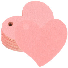 Kraft Paper Tags Heart Shape Valentine's Day Decor Pink 50