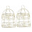 2 PCS Small Bird Cages for Parakeets Round Feeder Lightweight 4