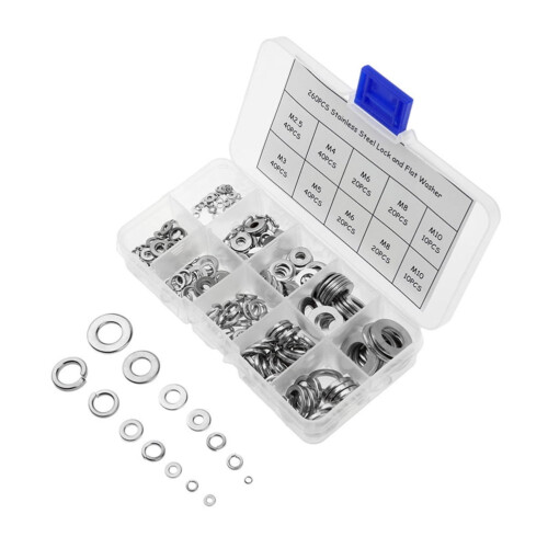 Stainless Steel Washer Set Lock Flat Spring Screws 1