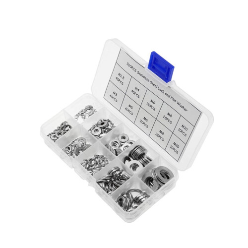 Stainless Steel Washer Set Lock Flat Spring Screws 2