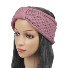 Dickes Strickstirnband für Damen, Lila, Einheitsgröße