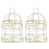 2 PCS Small Bird Cages for Parakeets Round Feeder Lightweight 6