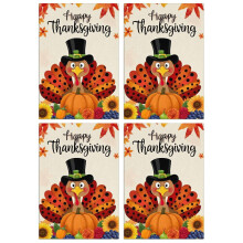 4 Pcs Funny Kitchen Towels,Fall Happy Thanksgiving Turkey Microfiber Dish Towels,Kitchen Tea Towels,Kitchen Towel Set (18" X 26")