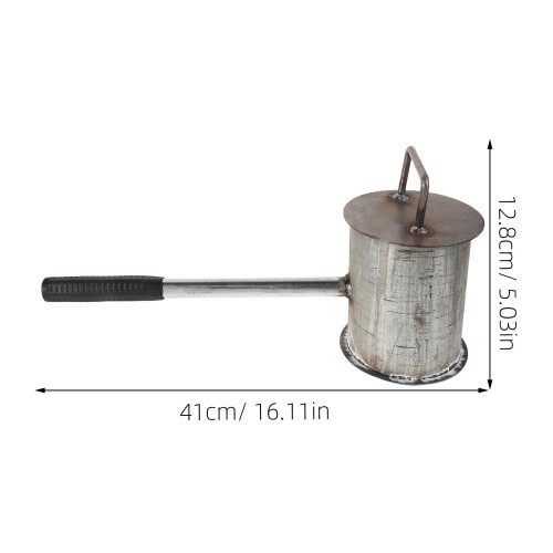 Black Steel BBQ Fire Extinguisher Pot with Handle 1