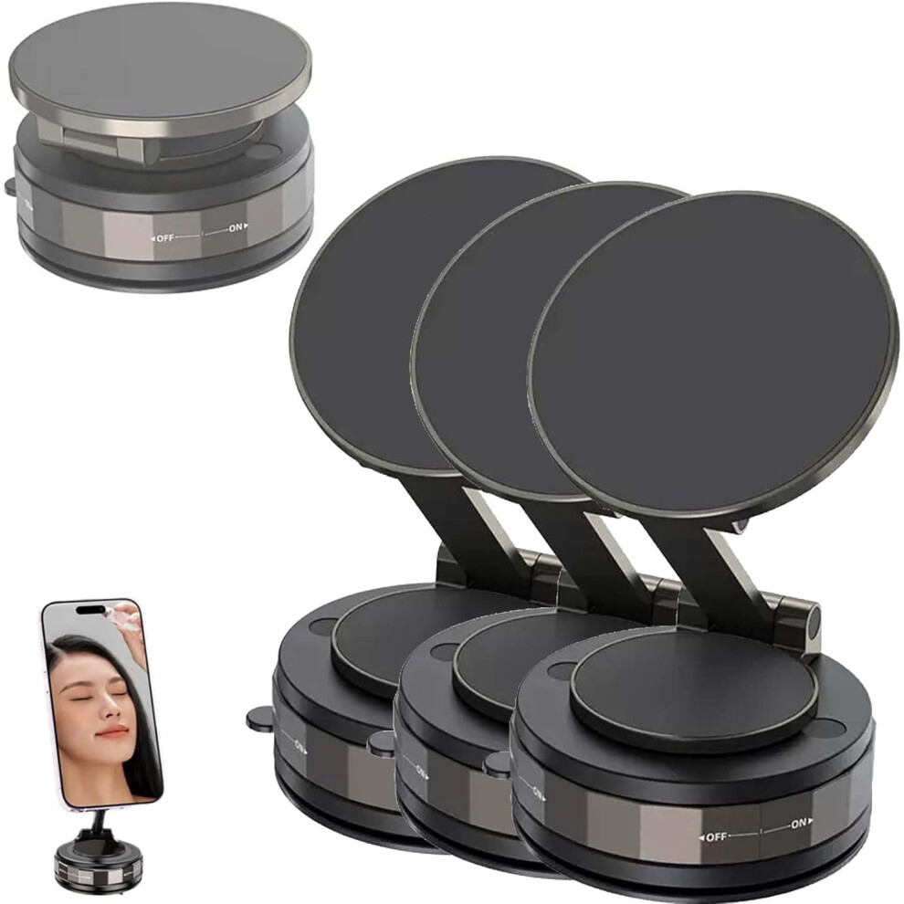 Phone Holder, 360 Dual Lock Phone Holder Dual-Axis Rotation, Unshakable Vacuum Suction Phone Holders For Multi Surface 9405492466371