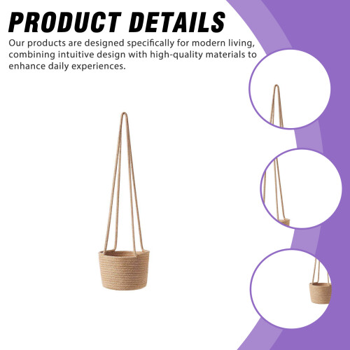 (Solid Color 20cm) 20cm Waterproof Hanging Planter - Indoor Garden Decor