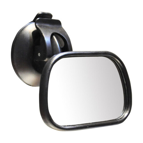 360 Adjustable Car Rearview Mirror with Suction Cup – Easy Install/Remove, Compatible with Back Seat (Black) 1