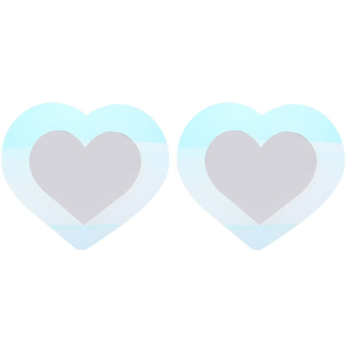 Wall Mirror Set Rustic Heart Shape 2 pcs 2