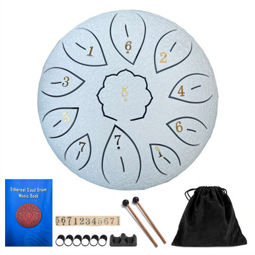 Hand Pan Steel Drum C Major 11-Note 6 Inch