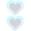 Wall Mirror Set Rustic Heart Shape 2 pcs 8