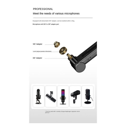 Adjustable Suspension Boom Microphone Live Microphone 360  Universal Desktop Bracket 2