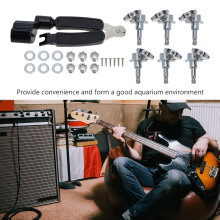 Guitar String Winder Tool with Comfortable Handle for Easy and Fast String Changing Silver