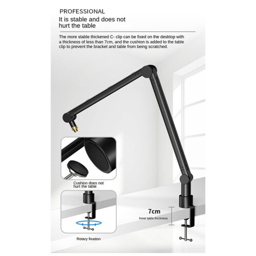 Adjustable Suspension Boom Microphone Live Microphone 360  Universal Desktop Bracket 2