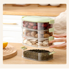 Contenitori impilabili XiYing per spezie con chiusura ermetica, organizer per dispensa da cucina per condimenti, cipolle, zenzero, aglio, set da 1