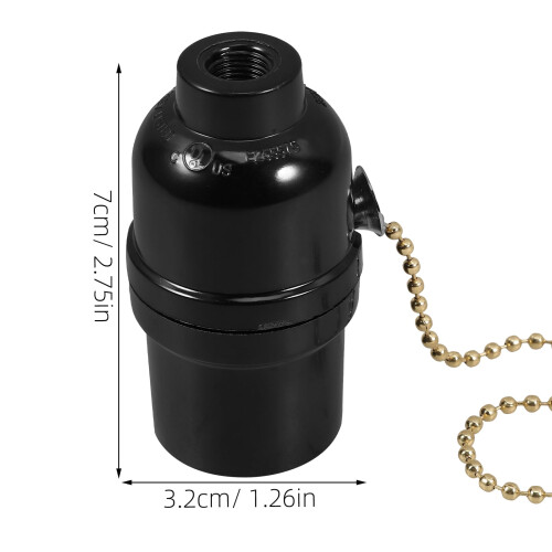 Stable Plastic Lamp Base with Pull Chain Suitable for Ceiling Light 1