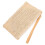 Beige strå-clutch med lynlås 5