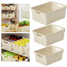 Ensemble de paniers de rangement en plastique pour articles de cuisine de bureau