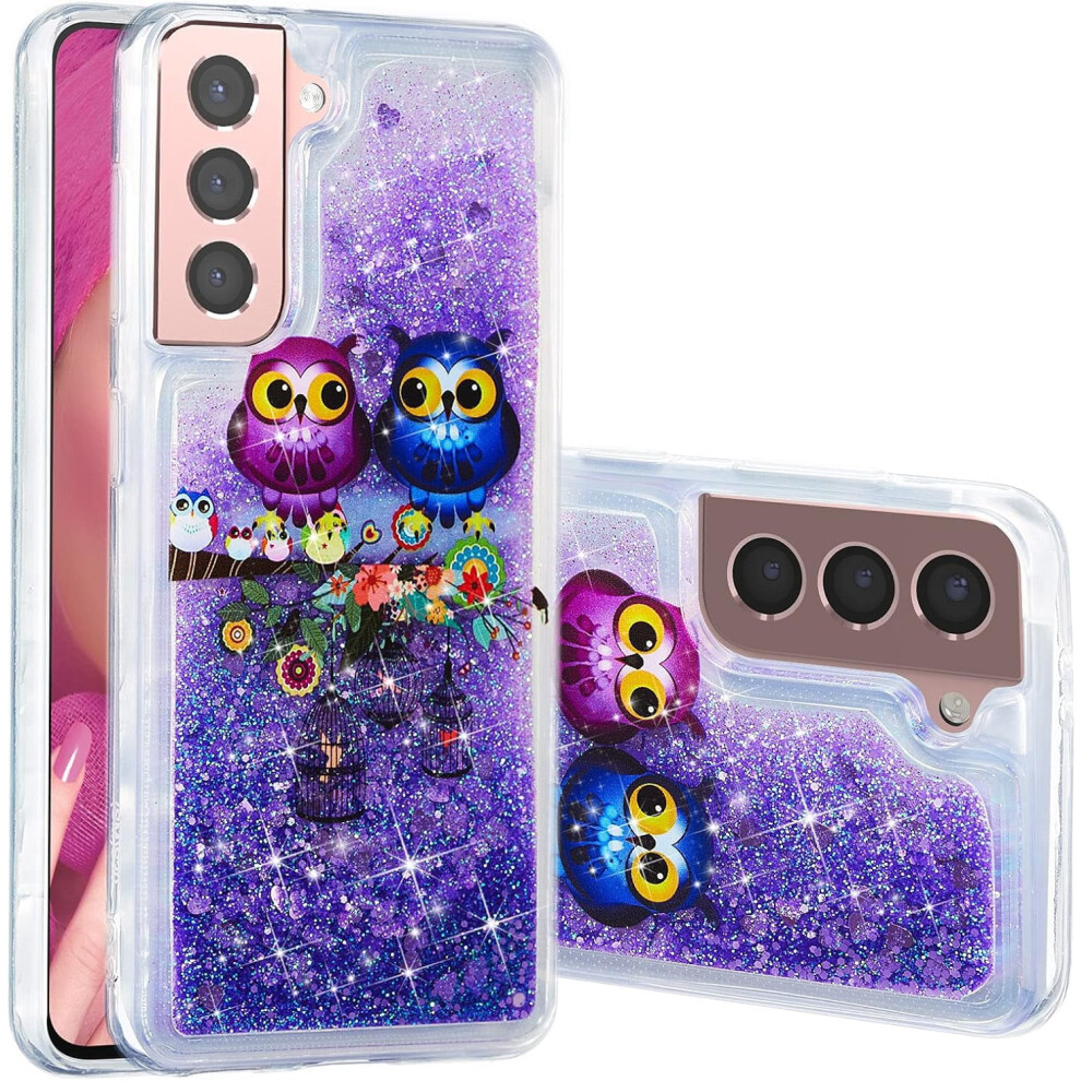 Cute Glitter Liquid Quicksand Case For Samsung S23 Plus Â Sparkle Tpu Protective Case With Owls, Compatible With Samsung S23 Plus Pink 9426043910648