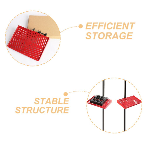 2 Pcs Live Broadcast Equipment Stand 20.00X14.00X2.50CM Red 2