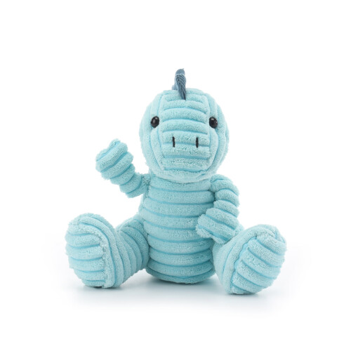 Dinossauro de pelúcia azul-celeste em veludo cotelê, 20 cm (7,9 polegadas), ideal para crianças. 1