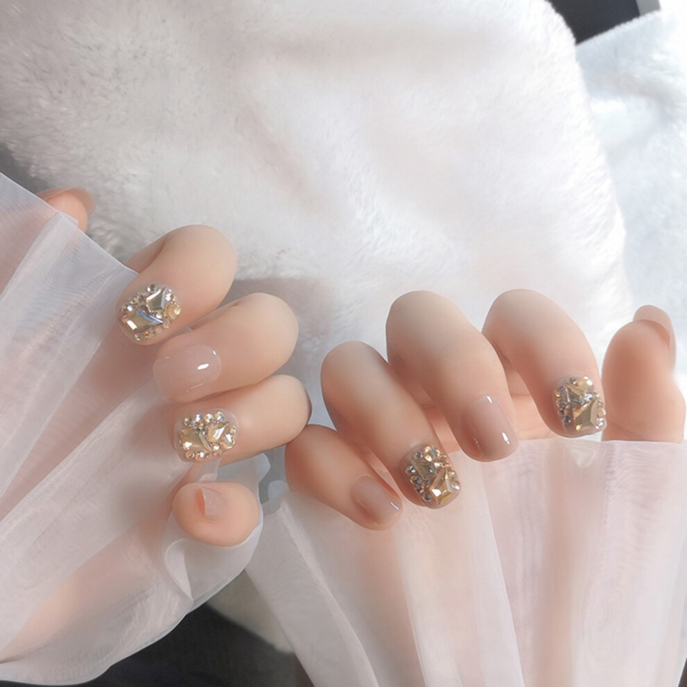 Dachuang Beauty 24Pcs Rhinestone Fake Nails With Glue